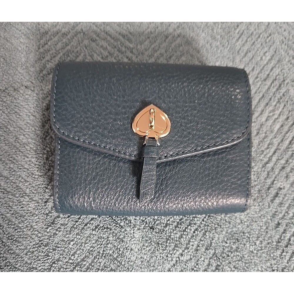 Kate Spade Marti Small Flap Wallet Pebbled Leather Peacock